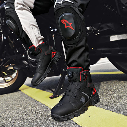 Bottes de moto professionnelles pour hommes, chaussures de course tout-terrain, équipement de moto urbaine, en cuir microfibre ultra-fin