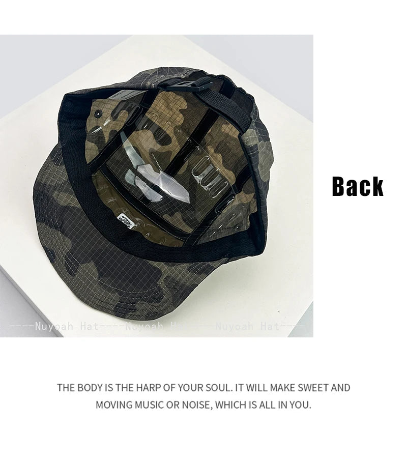 Unisexové kšiltovky CAMO s rychleschnoucí výšivkou písmen, sluneční kšiltovky s barevnými bloky, prodyšné osobní kšiltovky s šikmým kšiltem, univerzální kšiltovky