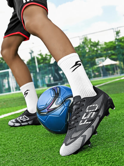 Chaussures de football basses populaires, crampons cassés, modèles unisexes TF et FG, 2 couleurs au choix, respirantes et antidérapantes