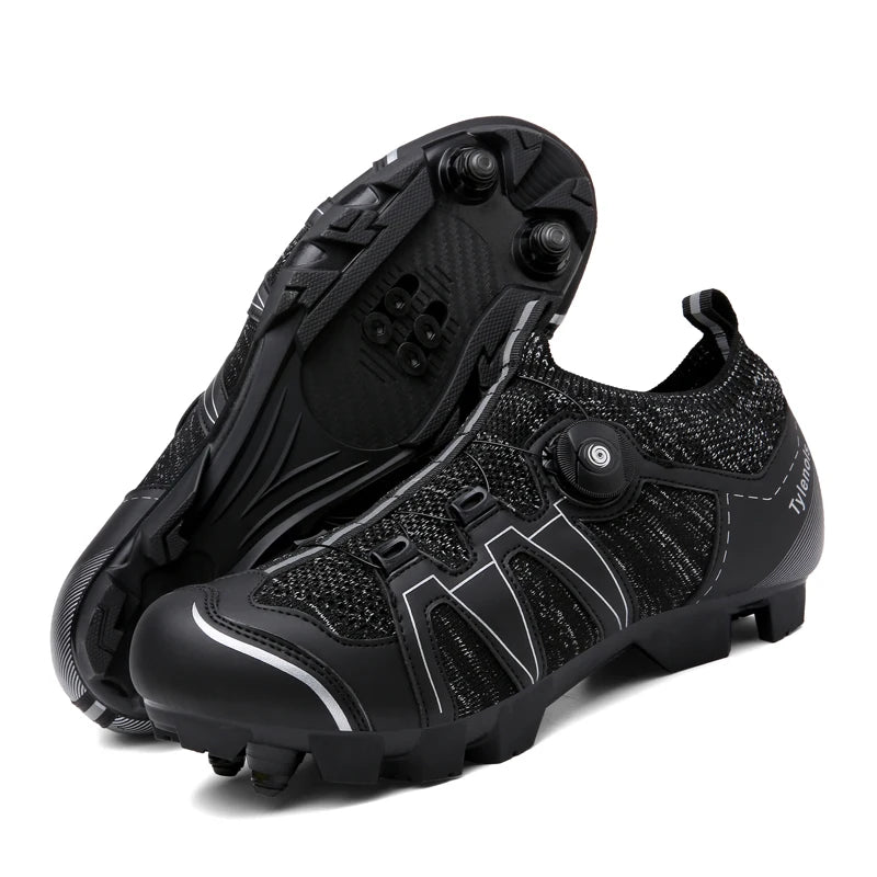 Mountain Bike Shoes Mens Cycling Shoes Quick Ratchet Buckle Compatible with SPD System Pedal for Indoor Outdoor Women MTB Shoes