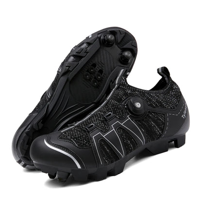 Mountain Bike Shoes Mens Cycling Shoes Quick Ratchet Buckle Compatible with SPD System Pedal for Indoor Outdoor Women MTB Shoes