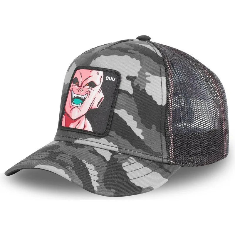 Dragon Ball Son Goku-Kappe, Sommer-Reisekappe mit Schirm, Herren-Kappe mit Stickerei, im Hip-Hop-Stil, Sonnenvisier, verstellbare Trucker-Kappe aus Netzstoff