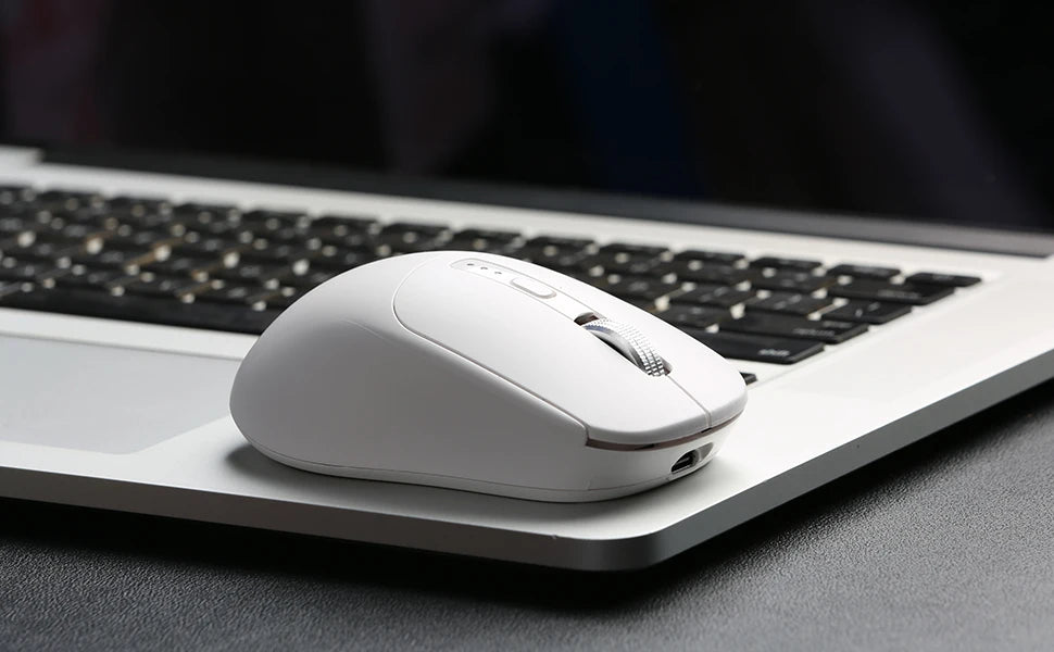 BalanceFit Bluetooth Wireless Mouse 5.2, Rechargeable Ergonomic Wireless Mouse with USB 2.4GHz for Laptop, MacBook, iPad, PC & Tablet