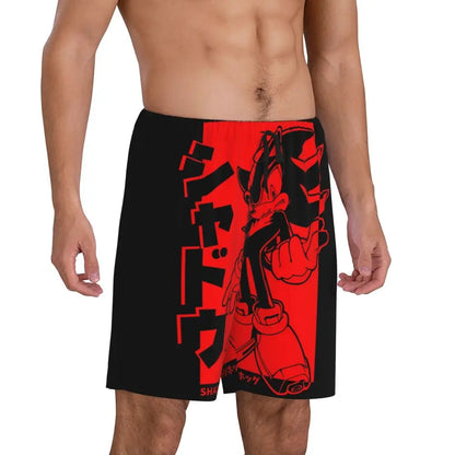 Custom Cock Shadow The Hedgehog Meme Short Pajama Pants Men Sleepwear Sleep Lounge Bottom Shorts Sleeping Pants
