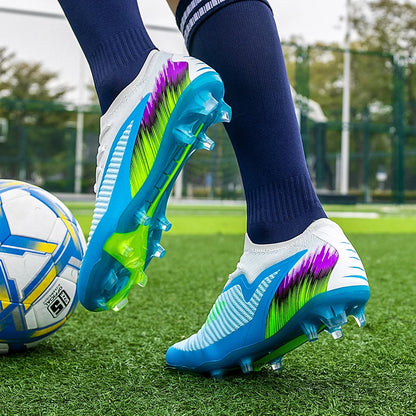 New Men's Football Boots Shoes Match Training Soccer Shoes Non-Slip Cleats Long Spikes FG Ultralight Outdoor Sneakers Drop Shipping