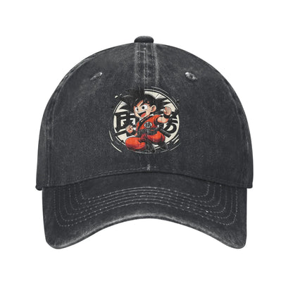 Goku Anime Dragon Ball Men Women Baseball Caps Distressed Denim Hats Cap Vintage Outdoor Running Adjustable Fit Headwear, Produit gaming premium Fraquane