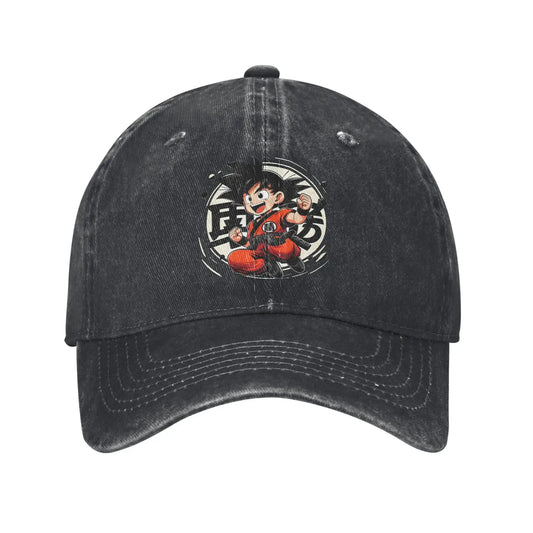 Goku Anime Dragon Ball Men Women Baseball Caps Distressed Denim Hats Cap Vintage Outdoor Running Adjustable Fit Headwear, Produit gaming premium Fraquane