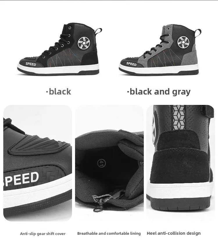 New men's and women's four-season universal safety protection motorcycle riding boots anti-slip and anti-fall motorcycle shoes