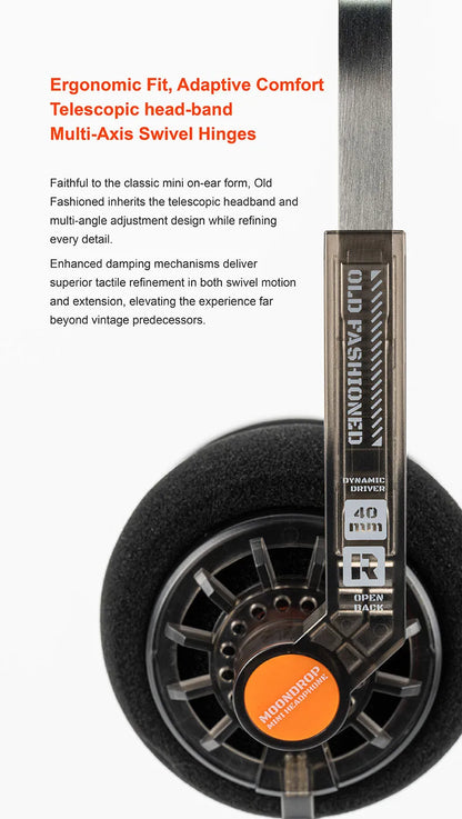 MOONDROP OLD FASHIONED On-Ear Headphone 40mm large dynamic driver 0.78-2pin 3.5mm Plug