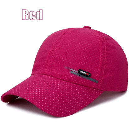 Summer New Breathable Perforated Quick-Drying Hat For Men Fishing Sun Protection Baseball Cap Cycling Travel Sports Hat