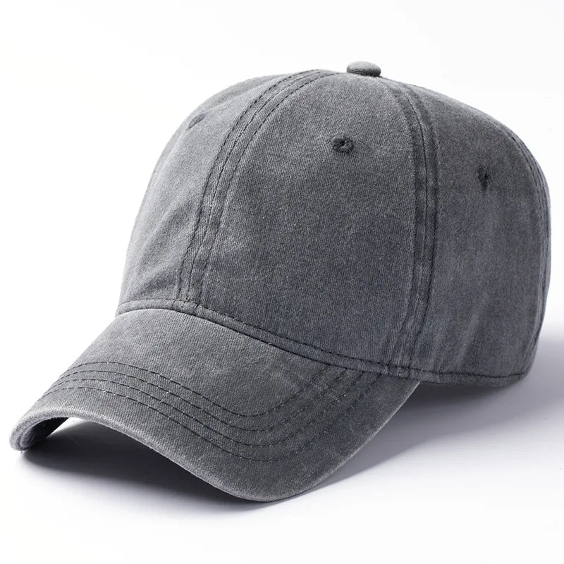 Men Women 53-56cm 56-59cm 60-63cm Vintage Unstructured Baseball Cap Washed Cotton Adjustable Cap for Big/ Small Head and Kids
