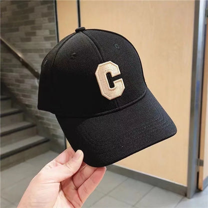 Шапки за мъже Нова бейзболна шапка с бродерия „C“ K-pop мода Шапка „Snapback“ за двойки Шапки за слънце за мъже и жени Chapeau Homme