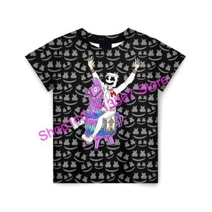 Christmas 3D T-shirt Zero Triggerfish F-Fortnited T Shirt Competitive Game Streetwear Kids Boys and Girls Harajuku Teen Tees