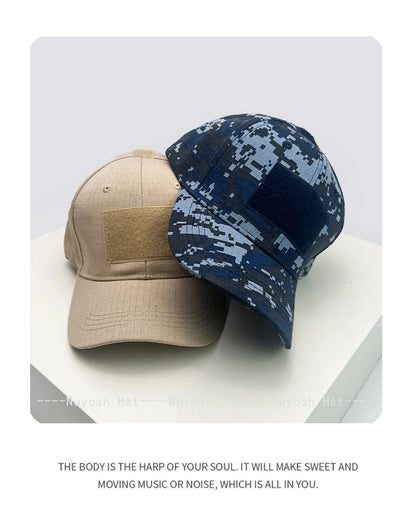 Velcro-rem CAMO Outdoor-baseballkasketter Solskærm Amerikansk Ny Unisex Alsidig Sportsmode Personlig Kasket med skygge Taktisk Ridning