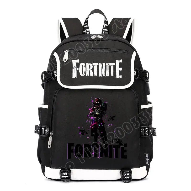 Zaino Fortnites di grande capienza, borsa a tracolla casual con porta USB, unisex, in stile anime, zaino scolastico per studenti, nuovo e alla moda, regalo di cancelleria