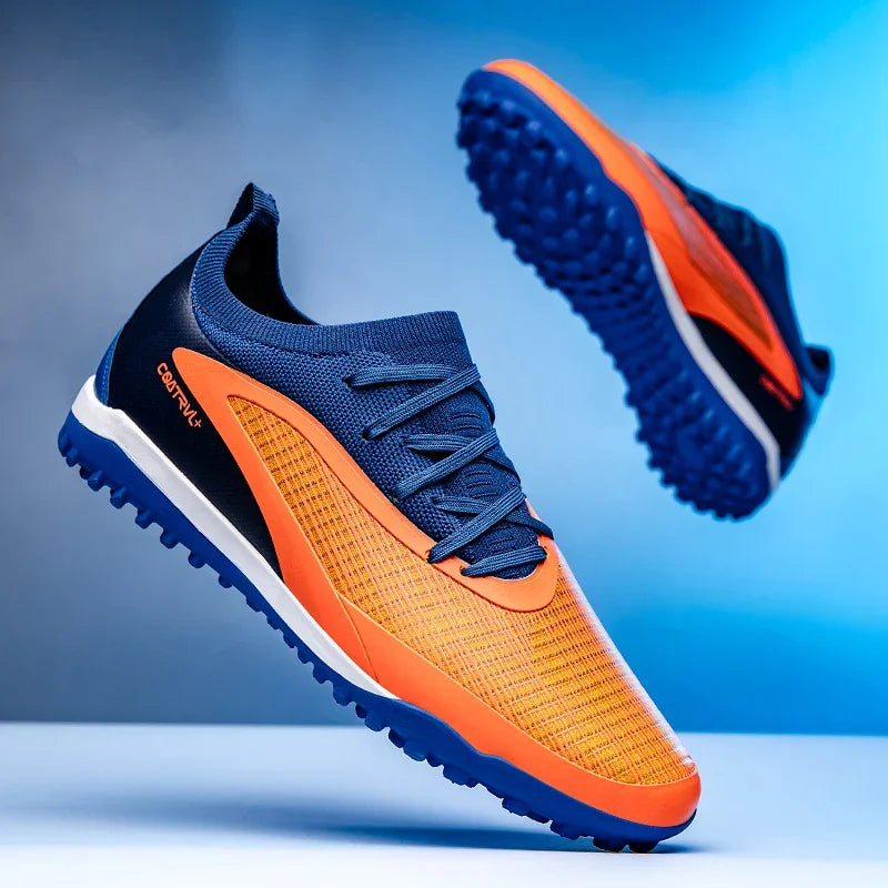 Botas de fútbol para hombre, tacos de exterior transpirables para adultos, antideslizantes, zapatillas deportivas de fútbol con tacos largos para entrenamiento y partido, cómodas para chicos