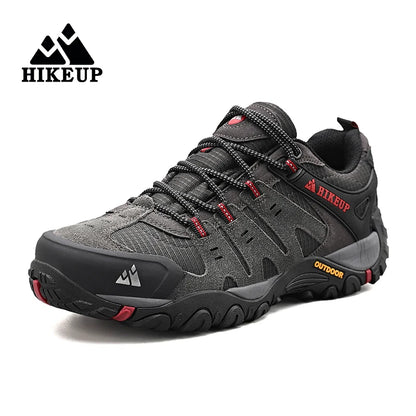 HIKEUP Herre-vandresko i ruskind, udendørssko, slidstærke herresko til trekking, vandring, jagt og taktiske sneakers