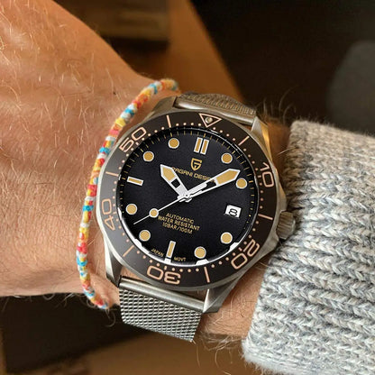 PAGANI DESIGN Men's Watches Mechanical Automatic Watch Sport Ceramic Bezel Luminous Stainless Steel Waterproof Top Watch for Men