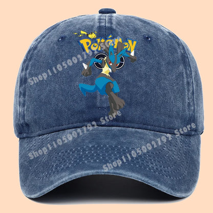 Pokémon-baseballkasketter, Pikachu, kawaii, anime-figurer, solhatte, sommer, udendørs, forældre og børn, solhat, trendy kasket med andetunge, gave