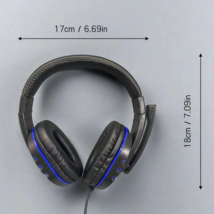 Auriculares con cable 7260 con micrófono – Headset para gaming y trabajo para PS4 PS5 Xbox One, estudio y reuniones, auriculares con jack 3.5mm