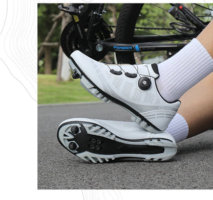 Men Cycling Shoes Road Bikes Women Racing Competition Self-Locking Speed Cycling Sports Shoes Women Spd Cleats Cycling Shoes