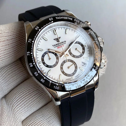 Luxuriöse VK63 Herrenuhr mit Quarzwerk, Business-Chronograph, 39mm, Stahl/Roségold, Datum, leuchtendes Zifferblatt, voll funktionsfähiger Chronograph