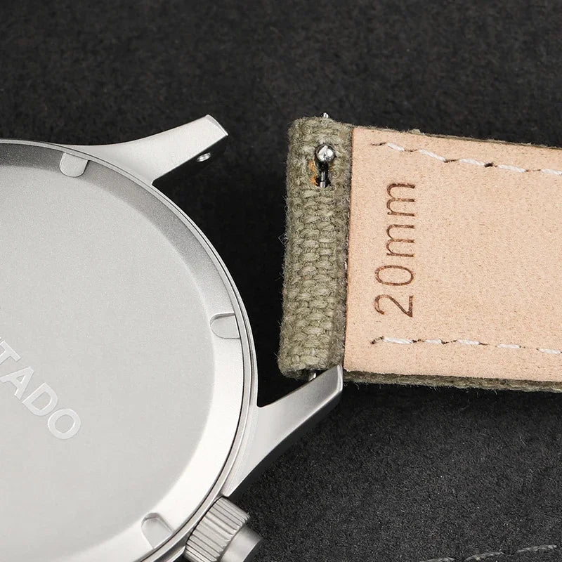 Reloj cronógrafo de cuarzo Militado VK61 VK67, 39 mm, caja de acero inoxidable 316L, 3 esferas, resistente al agua 100M, reloj militar multifunción