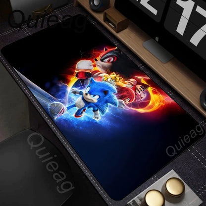 Cute Anime HD Print Mousepad Laptop Desk Mouse Mat PC Gaming Accessories Keyboard Pads Rubber Soft Sonic The Hedgehog Mouse Pads