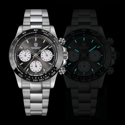 Watchdives WD16500 V2 Men Watch VK63 Quartz Movement Chronograph Wristwatch Stainless Steel Sapphire Crystal Luminous Watches