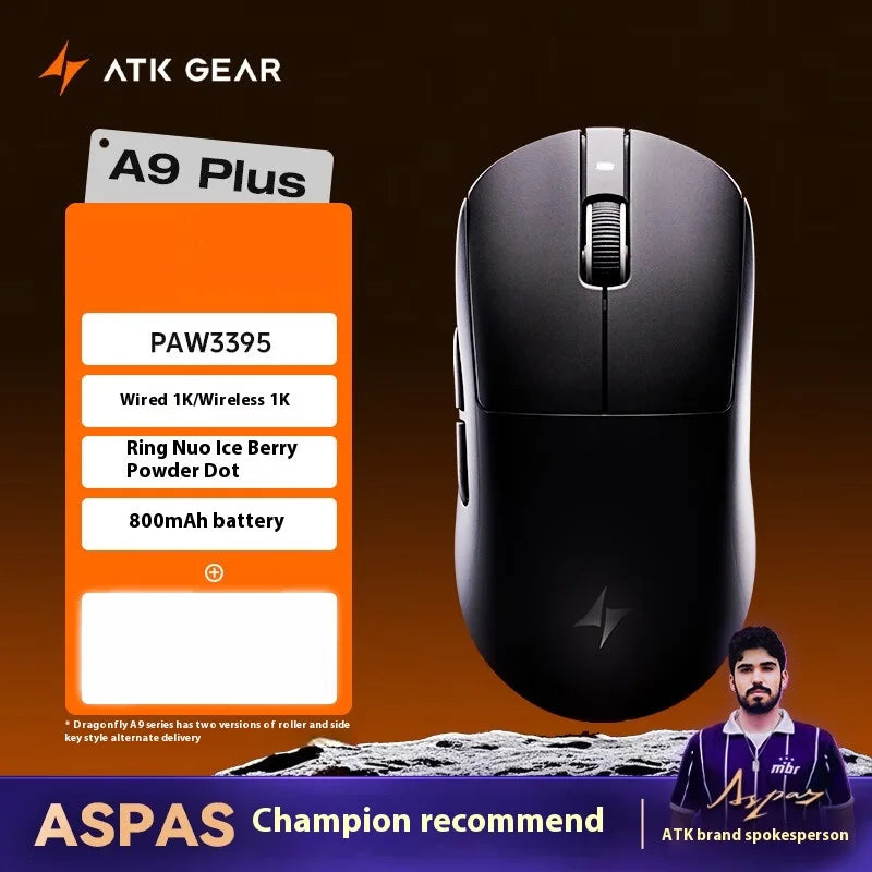 Mouse Gaming Wireless ATK A9 Plus A9/A9 SE/A9 Pro Tri-Mode 8K, Leggero, A9 Ultimate per E-sport e PC, Regalo Personalizzato