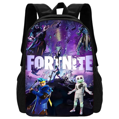 Trendiger Gaming-Schulrucksack für Kinder mit Lunchbags, Design-F-FortniteS Federmäppchen, Schultaschen für Jungen und Mädchen, ideales Geschenk