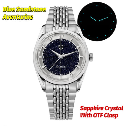 Watchdives WD1954 Classic Black Quartz Watch 36Mm Sandstone Dial VH31 Watch Luminous Waterproof Brushing 316L Steel Luxury Watch