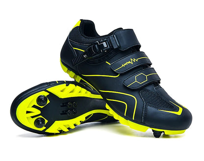 Mountain Bike Shoes Mens Cycling Shoes Quick Ratchet Buckle Compatible with SPD System Pedal for Indoor Outdoor Women MTB Shoes