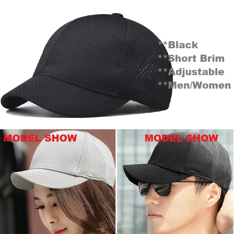 Big Head Plus Size Summer Mesh Baseball Cap for Men Women Trucker Breathable Hat Adjustable for Outdoor Sports Running
