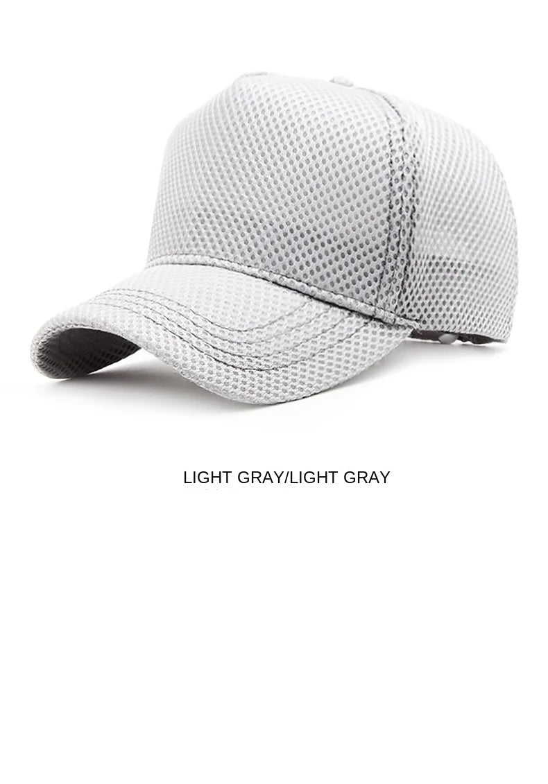 Big Head Plus Size Summer Mesh Baseball Cap for Men Women Trucker Breathable Hat Adjustable for Outdoor Sports Running