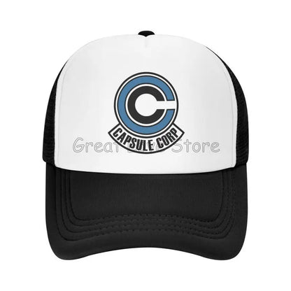 Capsule Corp Κασκέτα μπέιζμπολ με πλέγμα Unisex Καπέλο Trucker Hip-Hop Καπέλο Anime DBZ Dad Hat Ρυθμιζόμενο καπέλο αγώνων Καλοκαιρινά καπέλα Trucker Snapback