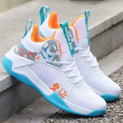 Nouvelles baskets antidérapantes pour hommes, chaussures de basket-ball montantes de luxe confortables, chaussures de course tendance et polyvalentes, chaussures décontractées