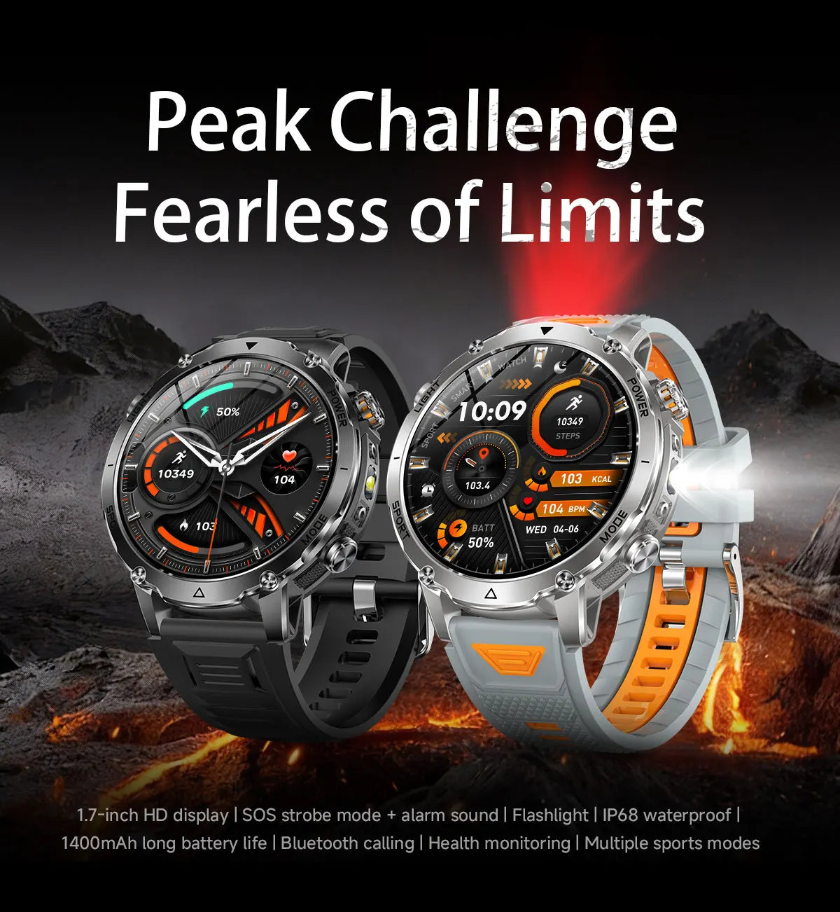 2026 TANK Ultra New 1400mAh Big Battery Smart Watch Men GPS path Sport Flashlight BT Call Waterproof Outdoor Military Smartwatch