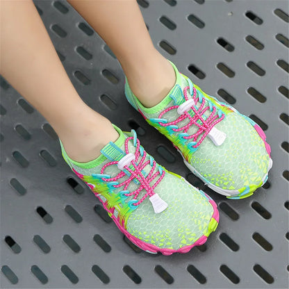New 12 Colors Water Shoes Kids Summer Beach Five Fingers Barefoot Swimming Aqua Shoes Quick Dry Seaside River Children Sneakers