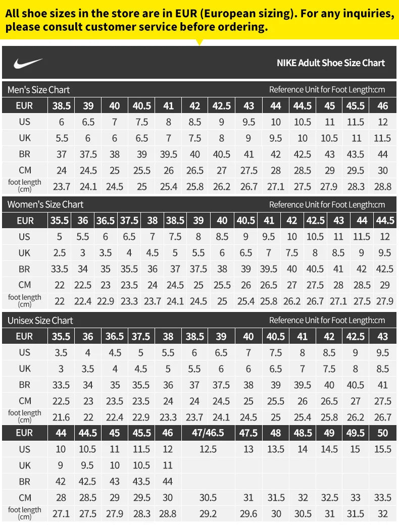 Nike genuine autumn men's air cushion shock-absorbing and wear-resistant running shoes 849559-106