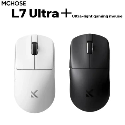 MCHOSE L7 Ultra+ Medium Large Hand Mouse Game E-Sports Paw3950 Wireless Three Mode Lightweight Office Dual-Drive Computer Mouse