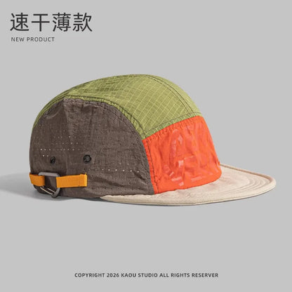 Japanilaiset retro-väriset 5-paneeliset baseball-lippikset miehille, kesän ulkoiluun, retkeilyyn ja vapaa-aikaan, auringonsuojaksi, niche-tyyliset naisten hatut