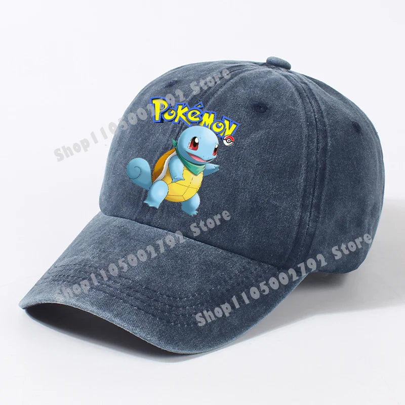 Pokémon-baseballkasketter, Pikachu, kawaii, anime-figurer, solhatte, sommer, udendørs, forældre og børn, solhat, trendy kasket med andetunge, gave