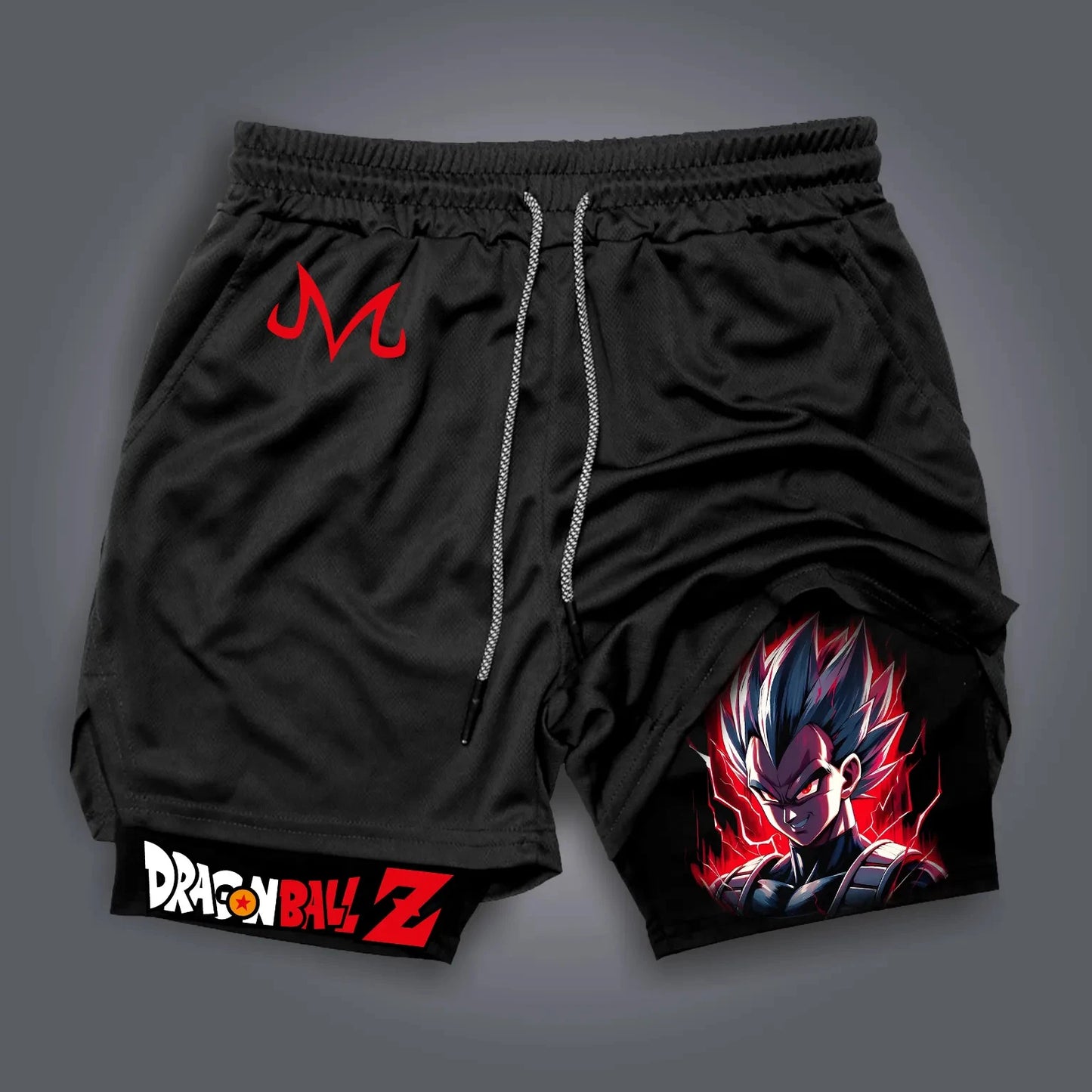 Dragon Ball Peripheral Printed Double Shorts Majin Buu GOKU American Sports Comfortable Summer Men's Loose Breathable Pants