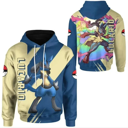 New Pokémon Pikachu Children Printed Top cosplay Hooded Fashion Trendy Casual Long-sleeved Pullover Sweatshirt Birthday Gift