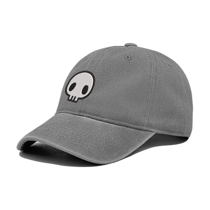 Retro-Baseballkappe im Washed-Distressed-Look mit Totenkopf-Stickerei, Dad-Hat für Damen und Herren, lässige, verstellbare Outdoor-Sonnenkappe 260617