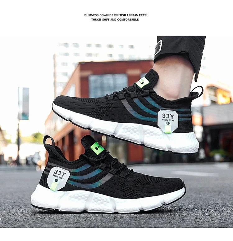 Modne, oddychające, codzienne męskie buty sportowe na wiosnę i jesień – Tenis Masculino, Zapatillas Hombre, modne buty do biegania