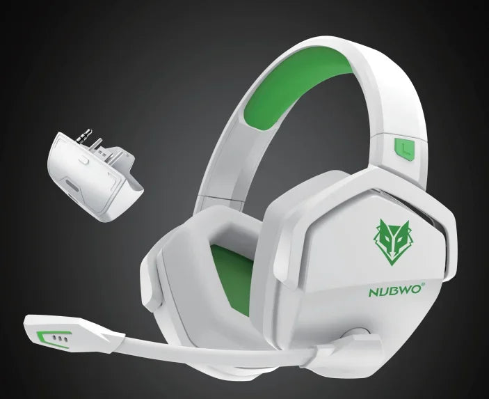 NUBWO G06 Casque Gaming Sans Fil 2.4GHz Bluetooth 5.3 Stéréo Double Mode avec Micro pour PS5 PS4 PC Switch Mobile Ordinateur Portable, pour Joueurs