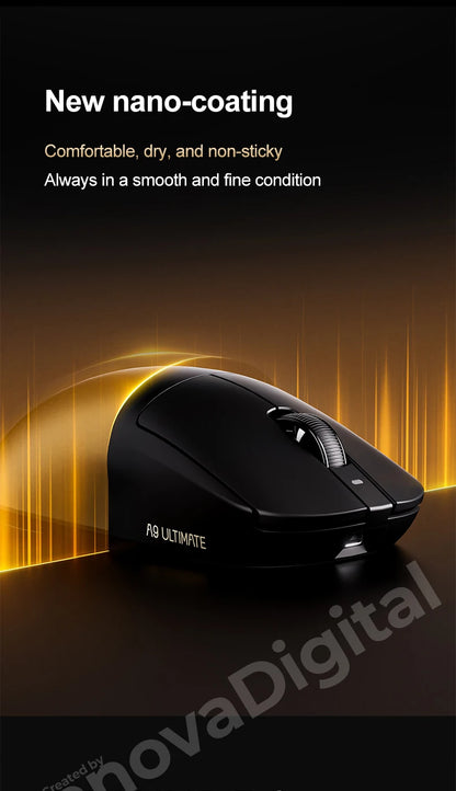 Безжична геймърска мишка ATK Dragonfly A9 Ultimate A9 Air PAW3950, ултралека ергономична e-sports мишка за FPS геймъри, CSGO A9 Ultra