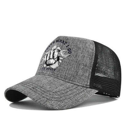Gorra de béisbol de moda para primavera-verano, de malla estampada y transpirable, con logotipo personalizado para hombres, mujeres y parejas; gorra con visera, casquette.